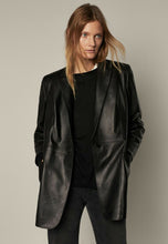 Load image into Gallery viewer, Women’s Classic Black Leather Coat
