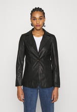 Load image into Gallery viewer, Women’s Black Leather Blazer
