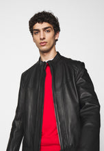 Load image into Gallery viewer, Men&#39;s Classic Black Leather Biker Jacket
