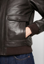 Load image into Gallery viewer, leather bomber jacket uk
