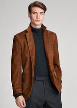 Load image into Gallery viewer, Men’s Tan Brown Suede Leather Blazer
