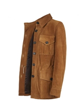 Load image into Gallery viewer, Women’s Tan Brown Suede Leather Button Downed Coat
