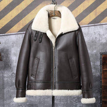 Load image into Gallery viewer, Men&#39;s Classic B3 Sheepskin Bomber Shearling Leather Jacket
