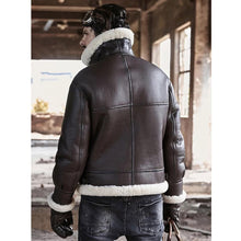 Load image into Gallery viewer, Men&#39;s Classic B3 Sheepskin Bomber Shearling Leather Jacket
