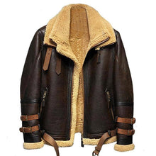Load image into Gallery viewer, B3 Aviator Flight Sheepskin Fur Leather Jacket
