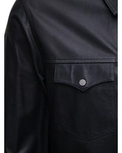 Load image into Gallery viewer, Men&#39;s Black Classic Leather Shirt Jeans Style
