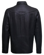 Load image into Gallery viewer, Men&#39;s Black Classic Leather Shirt Jeans Style
