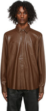 Load image into Gallery viewer, Men’s Brown Leather Shirt Trendy Design
