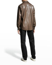 Load image into Gallery viewer, Men’s Chocolate Brown Genuine Leather Shirt
