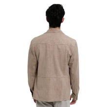 Load image into Gallery viewer, Men’s Cream Suede Leather Shirt
