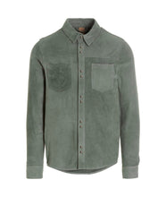 Load image into Gallery viewer, Men&#39;s Dusty Gray Suede Classic Leather Shirt
