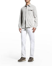 Load image into Gallery viewer, Men’s White Suede Genuine Leather Shirt
