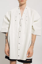 Load image into Gallery viewer, Trendy Men&#39;s White Leather Shirt Oversized
