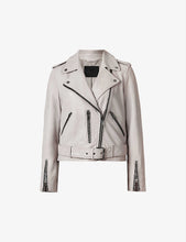 Load image into Gallery viewer, Women’s White Leather Biker Jacket
