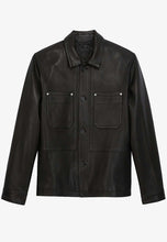 Load image into Gallery viewer, Men’s Black Leather Shirt
