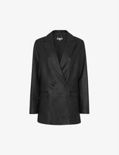 Load image into Gallery viewer, Women&#39;s Classic Black Oversized Leather Blazer
