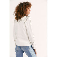 Load image into Gallery viewer, Women’s White Leather Biker Punk Jacket
