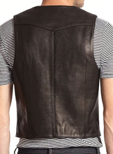 Load image into Gallery viewer, Best Leather Vest Black
