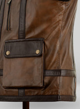Load image into Gallery viewer, vintage leather vest mens
