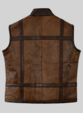 Load image into Gallery viewer, Camel Leather Vest
