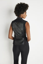 Load image into Gallery viewer, Black Perforated Leather Vest
