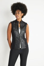 Load image into Gallery viewer, Helen Perforated Leather Vest
