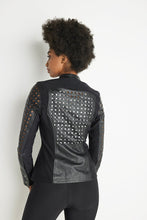 Load image into Gallery viewer, Women’s Black Perforated Leather Jacket
