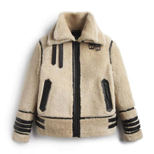 Load image into Gallery viewer, Off-White Merino Shearling Leather Jacket - Shearling Jacket
