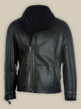 Load image into Gallery viewer, Black B3 Shearling Bomber Jacket

