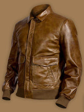 Load image into Gallery viewer, Men&#39;s Traditional Leather Jacket In Brown
