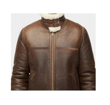 Load image into Gallery viewer, Men&#39;s Aviator Shearling Leather Jacket - Sheepskin Outerwear

