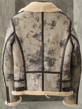 Load image into Gallery viewer, Men’s Fur B3 Flight Aviator Biker Bomber Premium Shearling Jacket 2022

