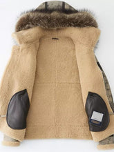 Load image into Gallery viewer, Men’s Aviator B3 Flight Bomber Removable Hood Premium Shearling Jacket 2022
