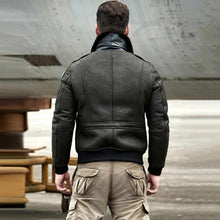 Load image into Gallery viewer, Men&#39;s B3 RAF Aviator Sheepskin Shearling Leather Bomber Jacket
