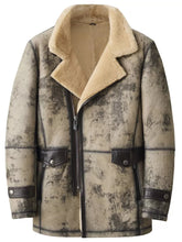 Load image into Gallery viewer, Men’s B7 Flight Aviator Bomber Premium Shearling Coat Jacket 2022

