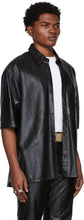 Load image into Gallery viewer, Men’s Black SnakeSkin Printed Leather Shirt
