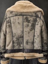 Load image into Gallery viewer, Men’s B3 Flight Aviator Double Collar Premium Shearling Jacket 2022
