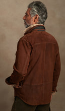 Load image into Gallery viewer, Men&#39;s Brown Suede Leather Full Sleeves Shirt
