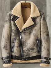 Load image into Gallery viewer, Shearling Biker Jacket
