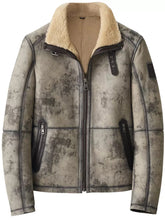 Load image into Gallery viewer, Men’s Aviator B3 Flight Fur Bomber Premium Shearling Coat Jacket 2022
