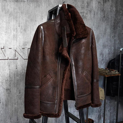 B3 Sheepskin Shearling Leather Jacket – Military Jacket