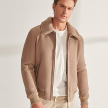 Load image into Gallery viewer, B3 Aviator Shearling Bomber Jacket
