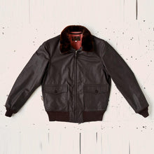 Load image into Gallery viewer, Mens M-422A flight Leather Bomber Jacket
