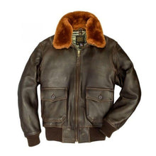 Load image into Gallery viewer, U.S. Navy Lambskin G-1 Shearling Flight Jacket - Authentic Design
