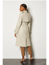 Load image into Gallery viewer, Women’s Beige Sheepskin Leather Trench Coat
