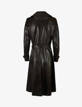 Load image into Gallery viewer, Women’s Classic Black Sheepskin Leather Trench Coat
