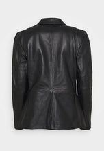 Load image into Gallery viewer, Women’s Trendy Black Sheepskin Leather Blazer
