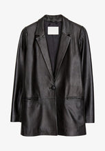 Load image into Gallery viewer, Women’s Sheepskin Classic Black Leather Blazer
