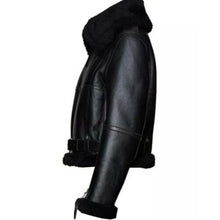 Load image into Gallery viewer, Women&#39;s B3 Shearling Sheepskin Leather Aviator Flying Bomber Jacket
