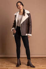 Load image into Gallery viewer, Women&#39;s Vintage Brown B3 RAF Aviator Shearling Fur Bomber Jacket
